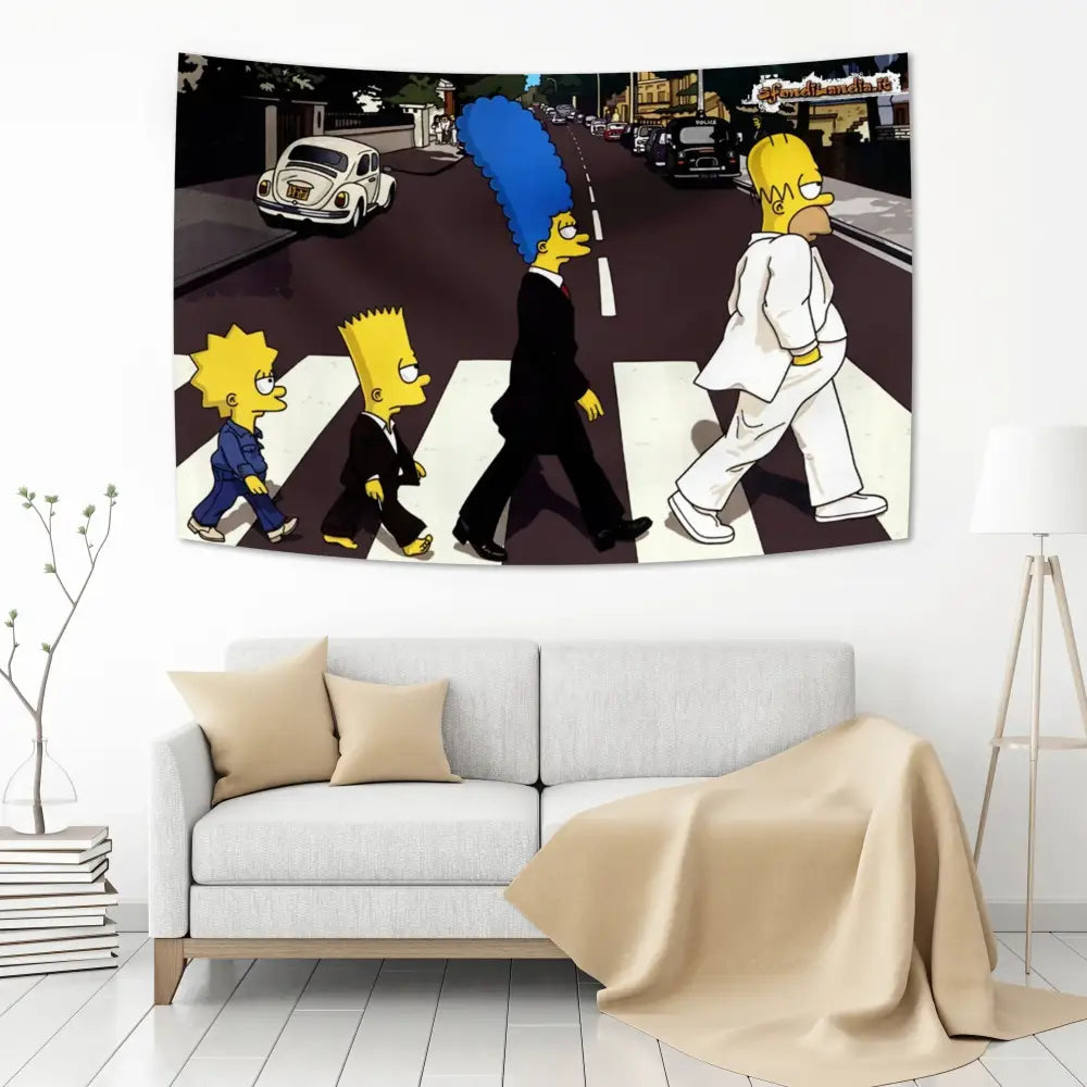 Classic anime tapestry wall decoration red & blue bedroom fabric panel