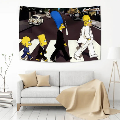 Classic anime tapestry wall decoration red & blue bedroom fabric panel