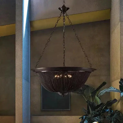 Classic black aluminum chain pendant lights dining room chandelier