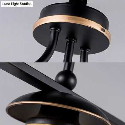 Classic black glass barrel pendant light dining room chandelier