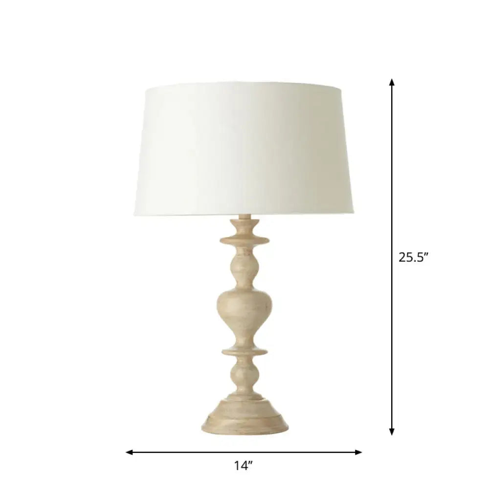 Classic cream wood bedroom table lamp led incandescent compatible