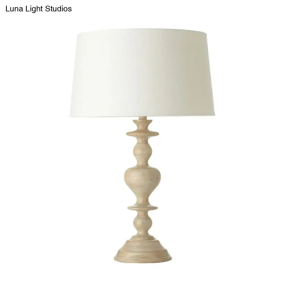 Classic cream wood bedroom table lamp led incandescent compatible