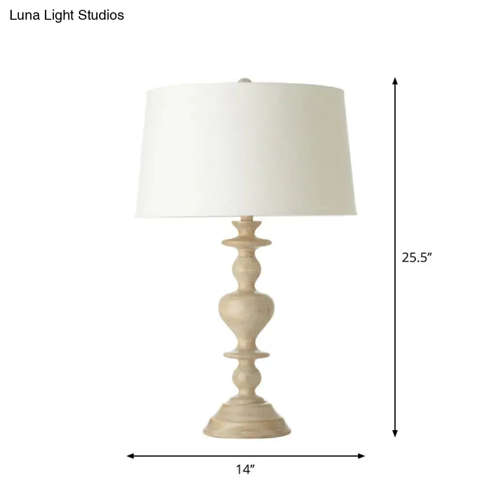Classic cream wood bedroom table lamp led incandescent compatible