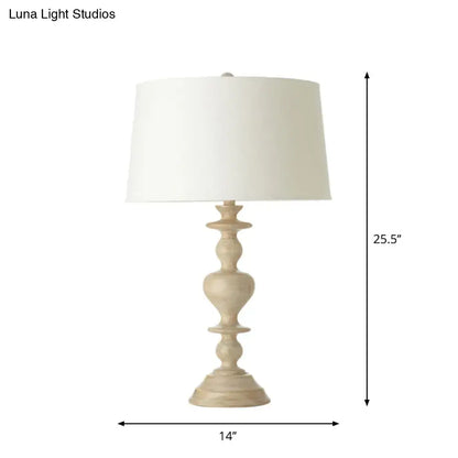 Classic cream wood bedroom table lamp led incandescent compatible