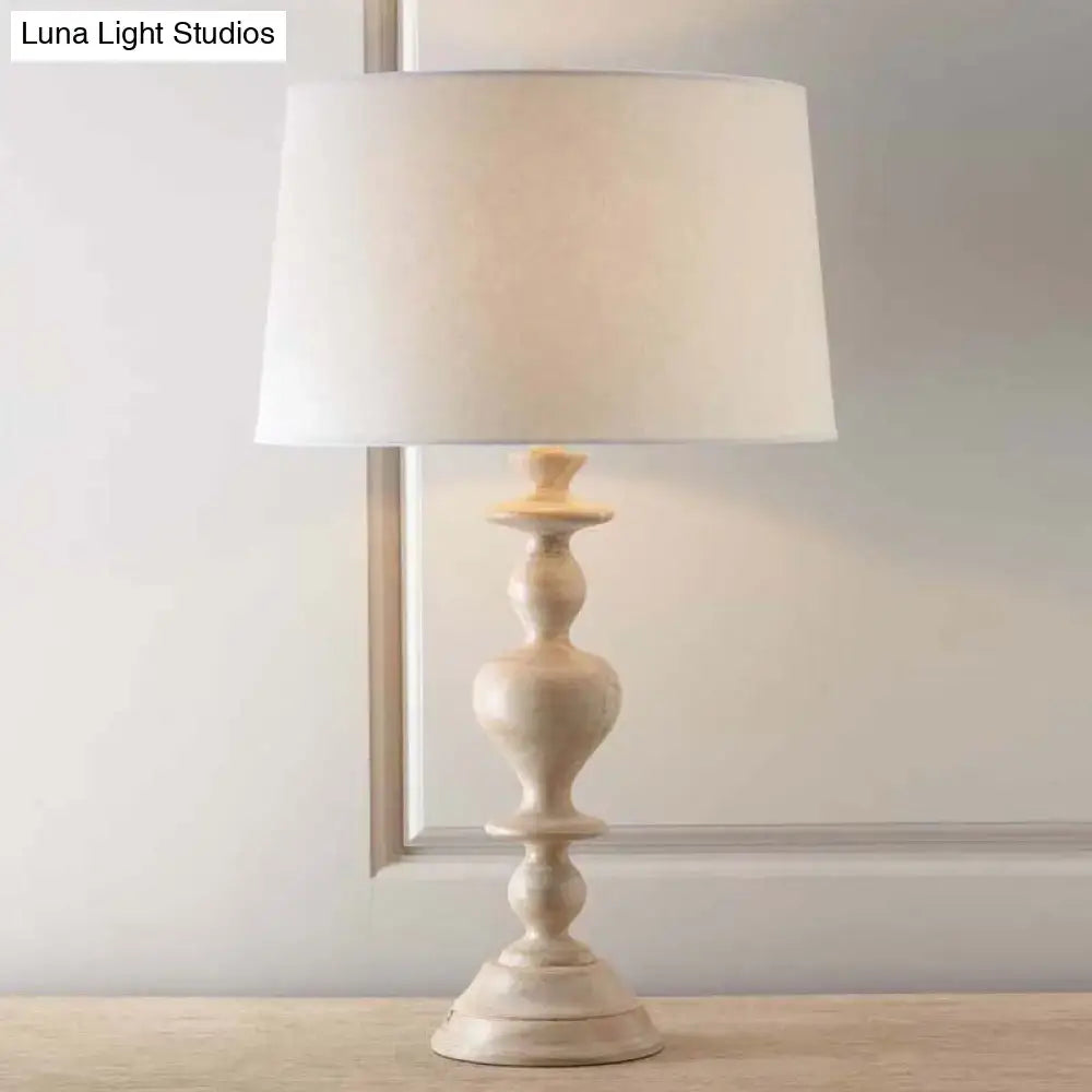 Classic cream wood bedroom table lamp led incandescent compatible