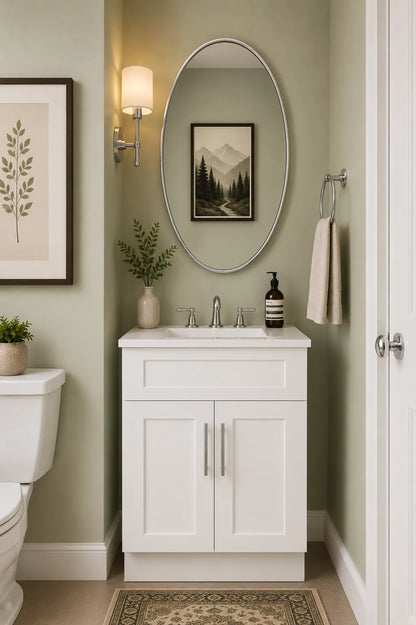 Classic White 24" Bathroom Vanity Sink Base