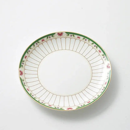 Classical gold-striped ceramic cup and saucer set dining room floral