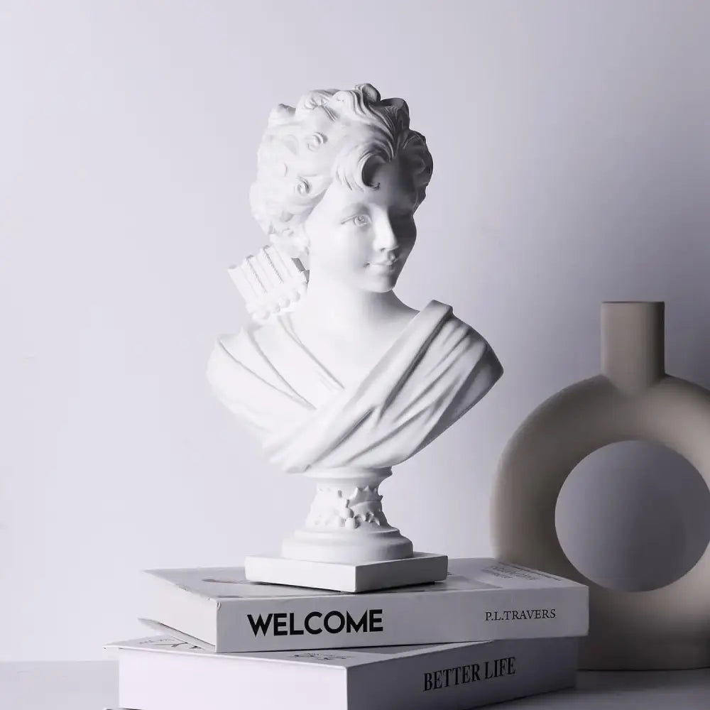 Classical white cupid statue plaster sculpture living room decor