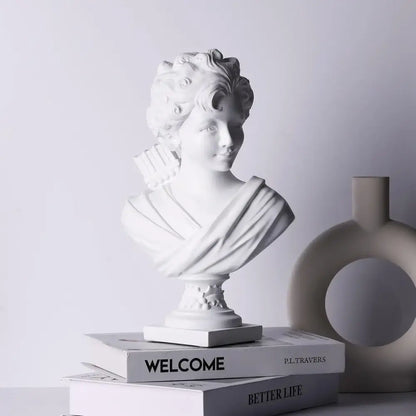 Classical white cupid statue plaster sculpture living room decor