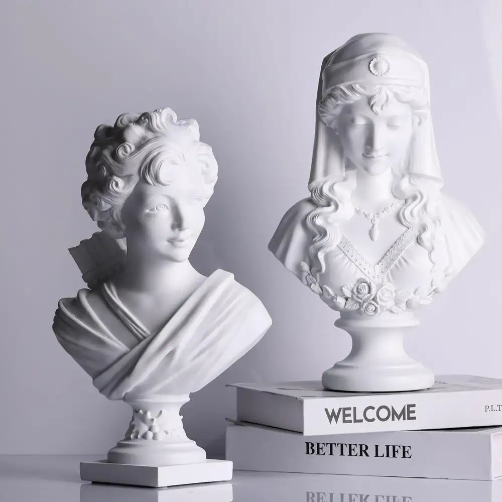 Classical white cupid statue plaster sculpture living room decor