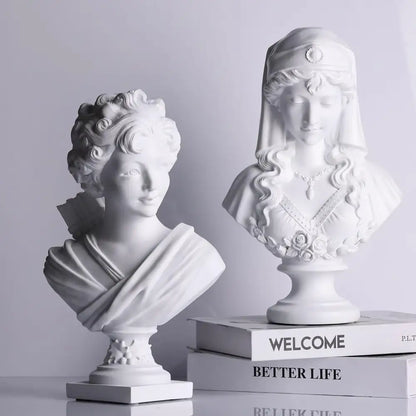 Classical white cupid statue plaster sculpture living room decor