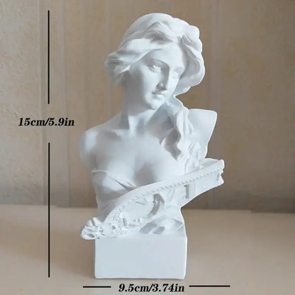 Classical white david statue head sculpture mini living room decor