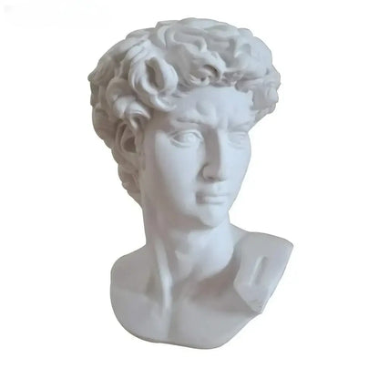 Classical white david statue head sculpture mini living room decor