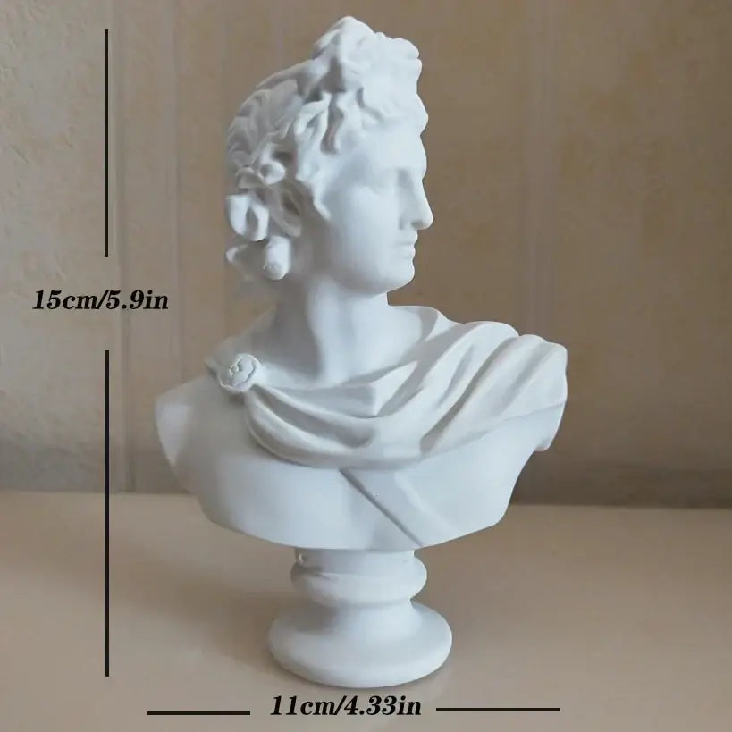 Classical white david statue head sculpture mini living room decor