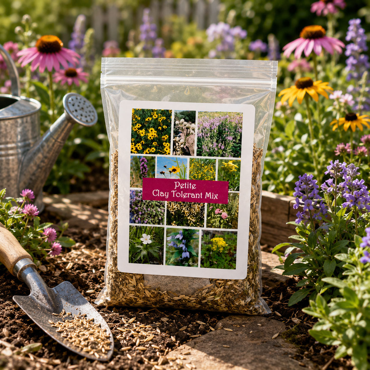 Petite Clay Tolerant Nebraska Wildflower Seed Mix | 1.44 oz | Prairie Legacy Inc.