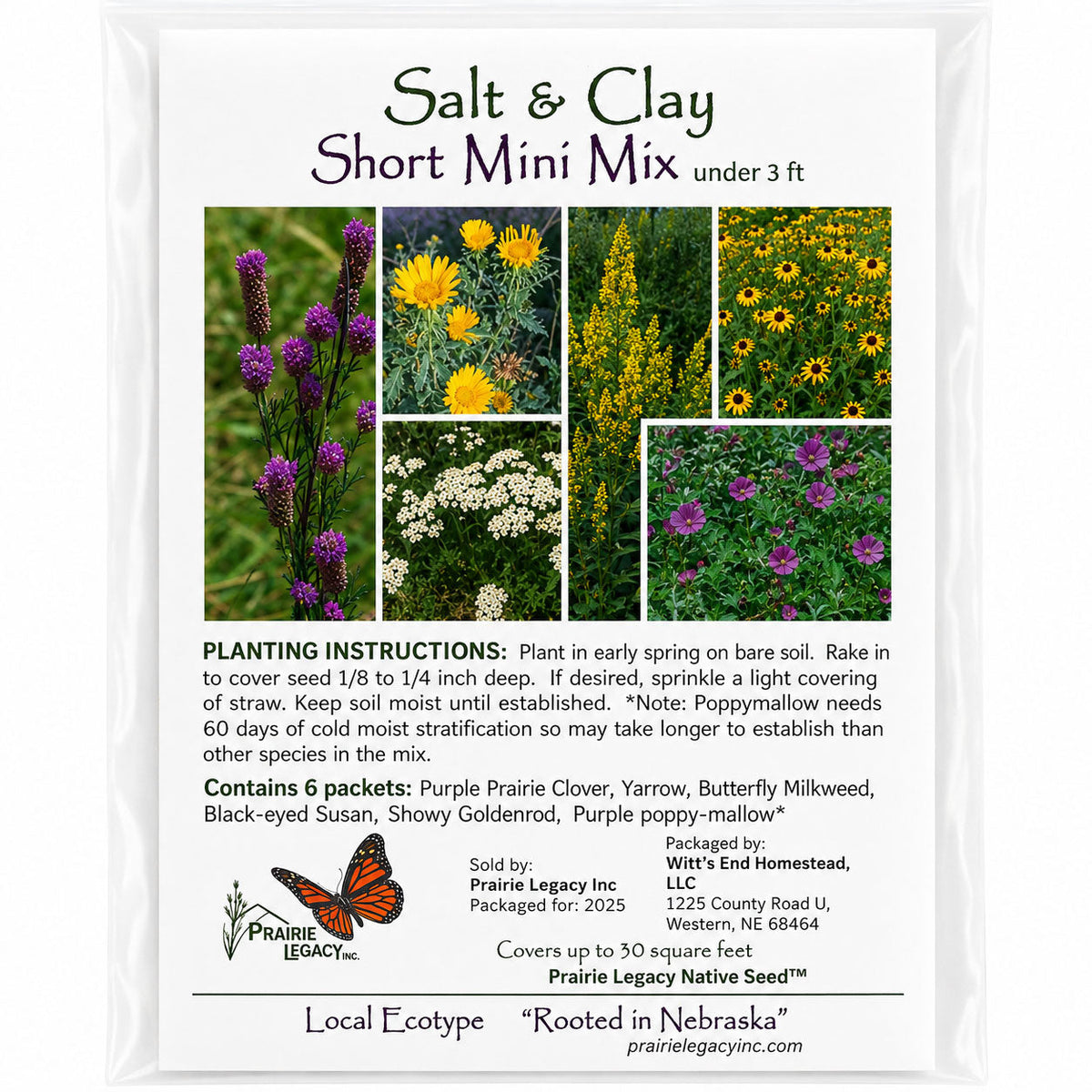 Mini Native Short Salt & Clay Seed Mix | Prairie Legacy Inc.