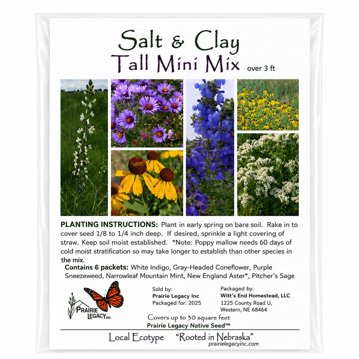 Backyard Salt & Clay Wildflower XL Bundle | Tall & Short Mini Mixes and Petite Clay Tolerant | Prairie Legacy Inc.