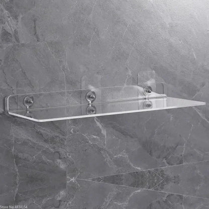 DecorBites™ Clear Acrylic Wall Shelf Organizer, 20-50cm