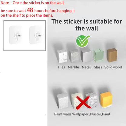 DecorBites™ Clear Acrylic Wall Shelf Organizer, 20-50cm