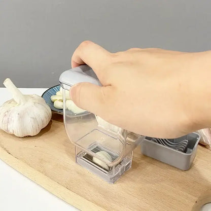 Clear and gray garlic grinding grater cutter kitchen tool