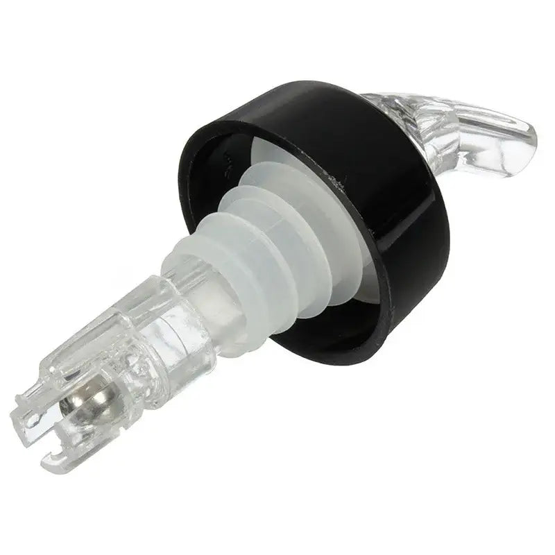 Clear and red plastic liquor pourer bottle dispenser kitchen barware