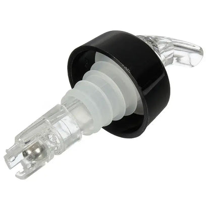 Clear and red plastic liquor pourer bottle dispenser kitchen barware