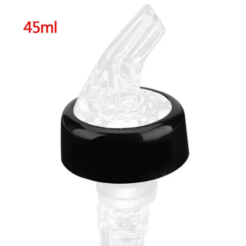 Clear and red plastic liquor pourer bottle dispenser kitchen barware