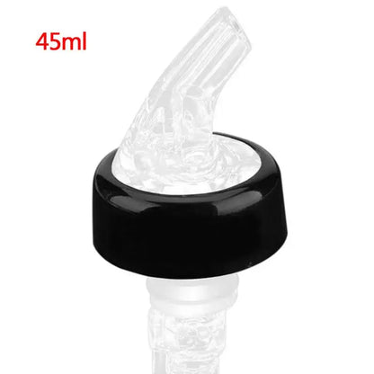 Clear and red plastic liquor pourer bottle dispenser kitchen barware