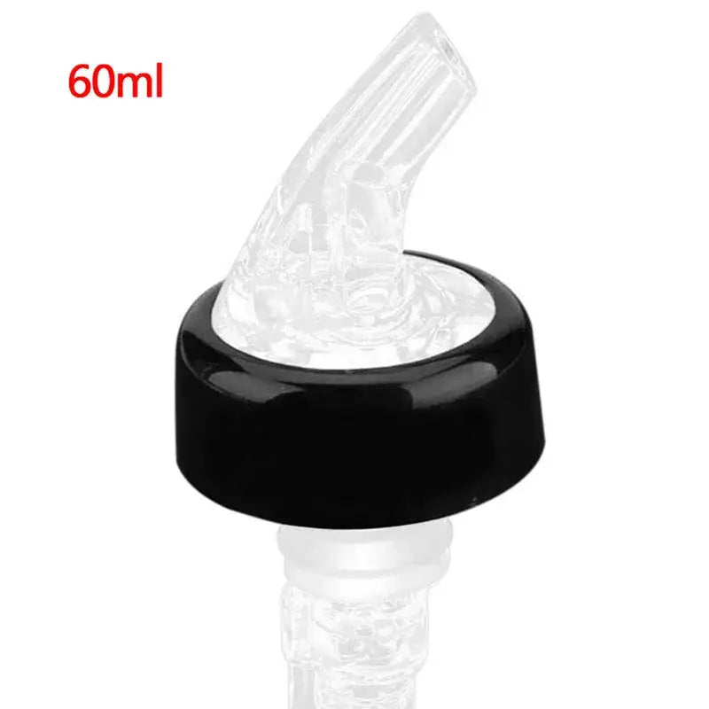 Clear and red plastic liquor pourer bottle dispenser kitchen barware