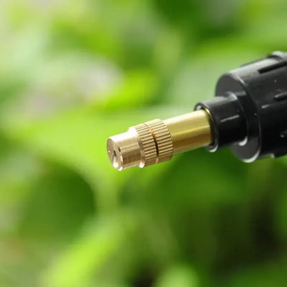Clear and teal hand trigger watering sprayer garden planting accessory