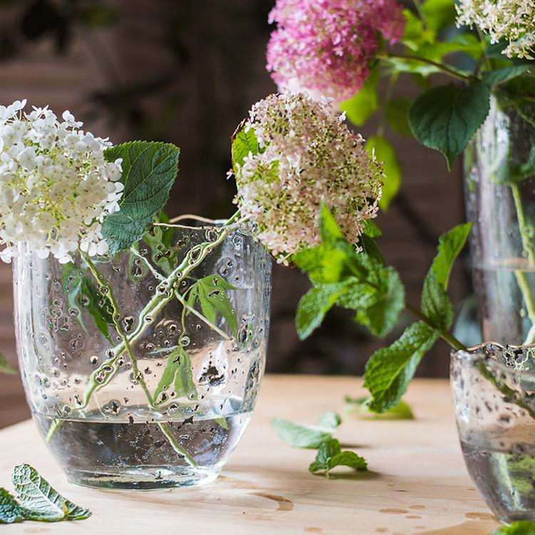 Clear Art Glass Vase, view 2