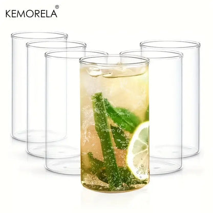 Clear borosilicate drinking glasses set dining room glassware