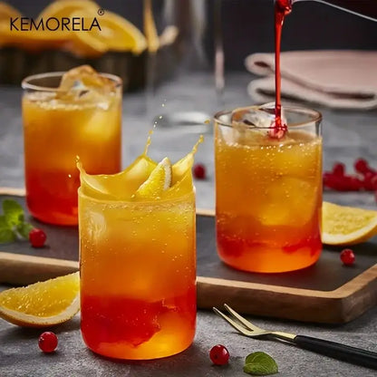 Clear borosilicate drinking glasses set dining room glassware