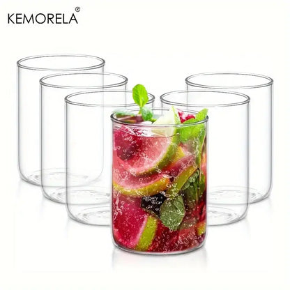 Clear borosilicate drinking glasses set dining room glassware