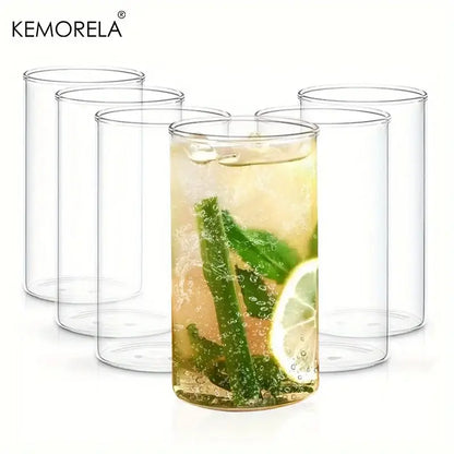 Clear borosilicate drinking glasses set dining room glassware