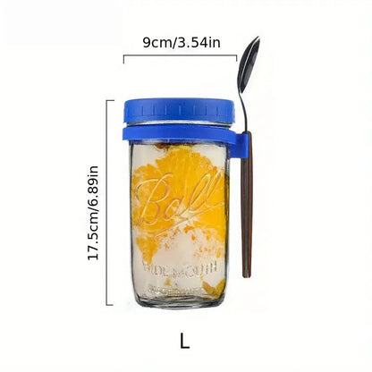 Clear borosilicate drinking glasses set kitchen yogurt jars with lid