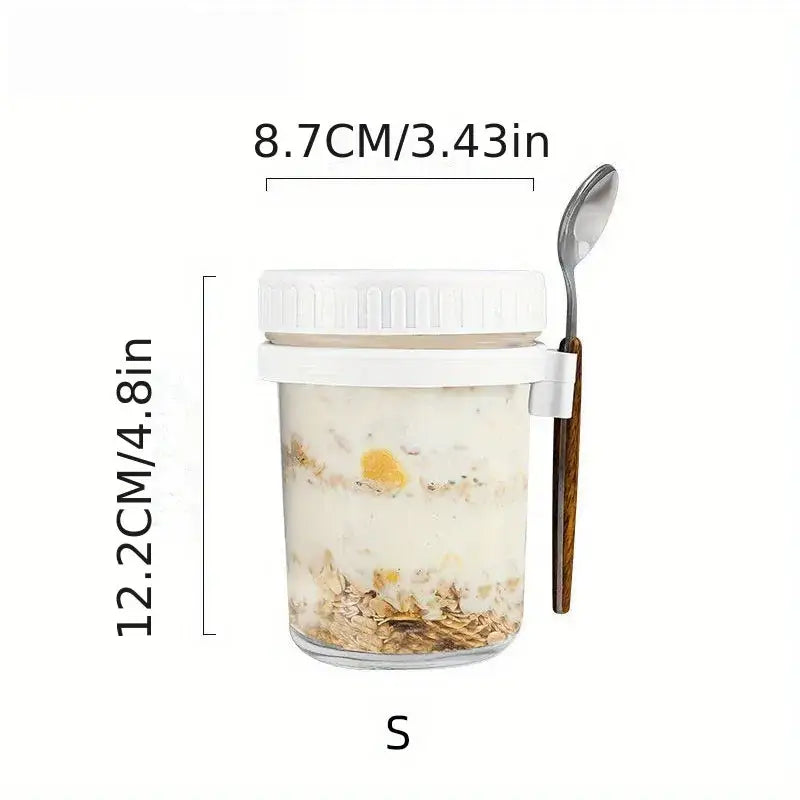 Clear borosilicate drinking glasses set kitchen yogurt jars with lid