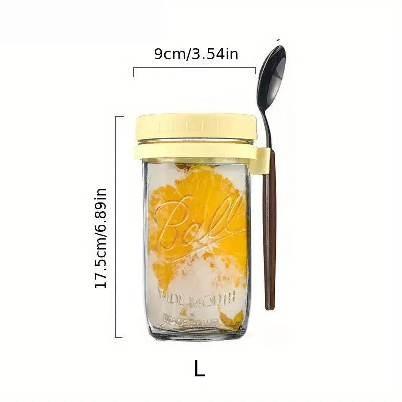 Clear borosilicate drinking glasses set kitchen yogurt jars with lid