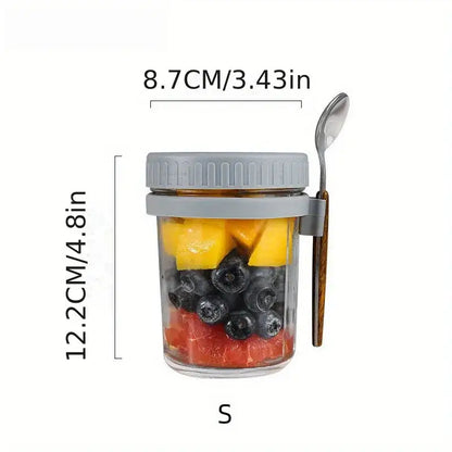 Clear borosilicate drinking glasses set kitchen yogurt jars with lid
