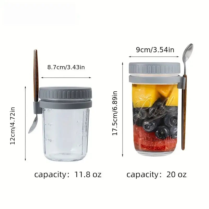 Clear borosilicate drinking glasses set kitchen yogurt jars with lid