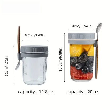 Clear borosilicate drinking glasses set kitchen yogurt jars with lid