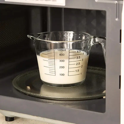 Clear borosilicate glass measuring cup kitchen baking jug