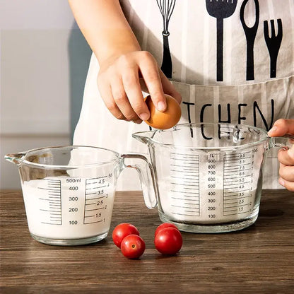 Clear borosilicate glass measuring cup kitchen baking jug