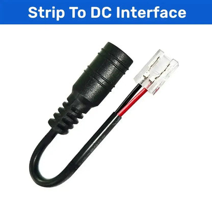Clear cob led strip connectors 2-pin l-shape kitchen clips