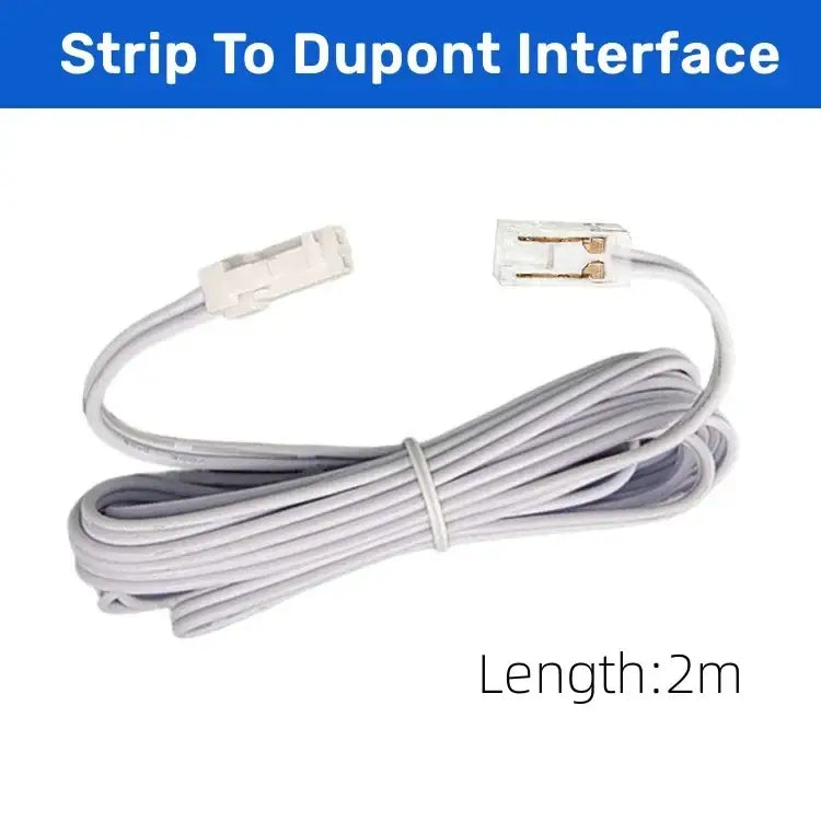 Clear cob led strip connectors 2-pin l-shape kitchen clips