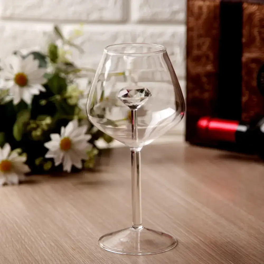 Clear diamond glass champagne flute dining room stemware