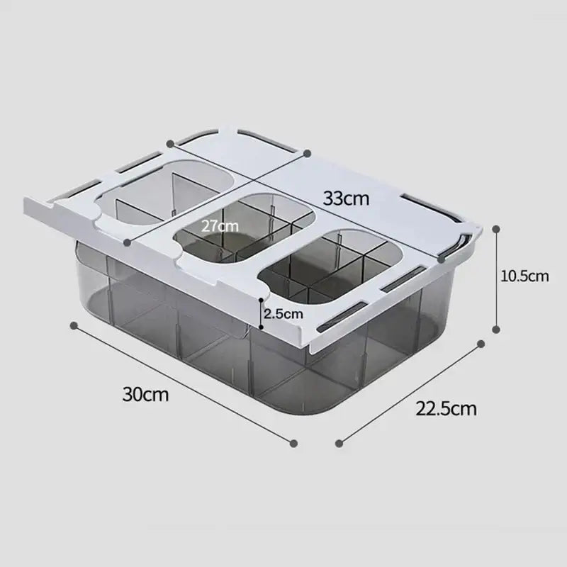 Clear divided plastic drawer closet organizer bedroom wardrobe storage