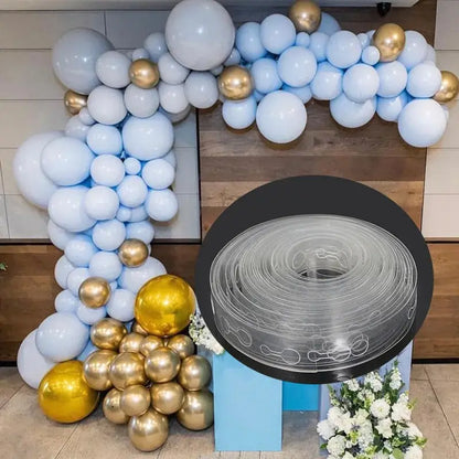 Clear embossed plastic balloon arch garland kit party decor