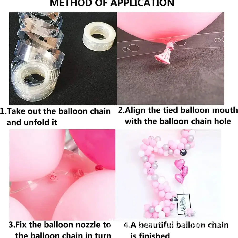 Clear embossed plastic balloon arch garland kit party decor