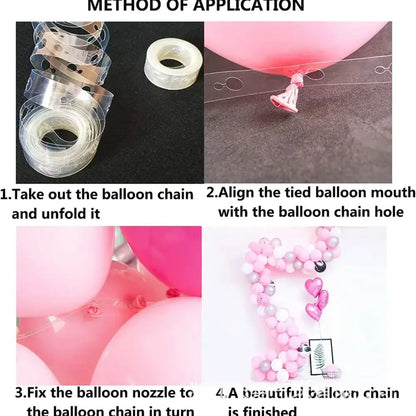 Clear embossed plastic balloon arch garland kit party decor